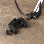 Лампа настольная Е27, h=55 см, шарнирная, на зажиме (220В) белая