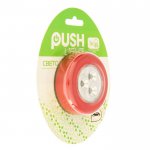 Ночник-пушлайт "Круг" 3 диода, 3ААА красный 2,5х6,5х6,5 см