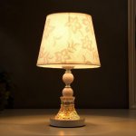 Лампа настольная "Розы" Е27 220В низ с подсветкой, диоды 39,5х23х23 см