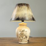 Лампа настольная "Птица в цветочном саду" МИКС Е14 220В  35,5х24,5х24,5 см