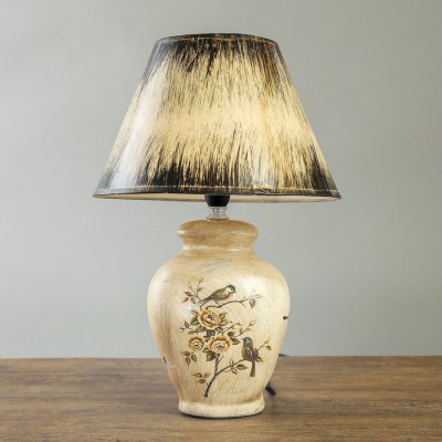 Лампа настольная "Птица в цветочном саду" МИКС Е14 220В  35,5х24,5х24,5 см