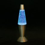 Светильник ночник Лавалампа "Смерч" серебро 32 см