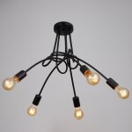 Люстра "Узел" E27 5х40Вт черный 85х85х40 см