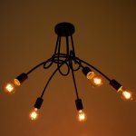 Люстра "Узел" E27 5х40Вт черный 85х85х40 см