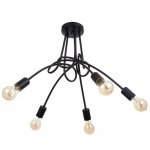 Люстра "Узел" E27 5х40Вт черный 85х85х40 см