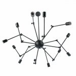 Люстра "Краб" E27 12х40Вт черный 80х80х100 см