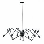 Люстра "Краб" E27 12х40Вт черный 80х80х100 см
