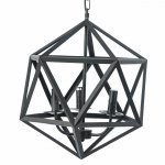 Люстра подвес "Геометрия" E27 3х40Вт черный 45х45х45 см