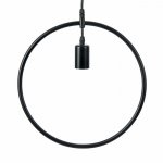 Люстра подвес "Круг" E27 1х40Вт черный 32х32х32 см