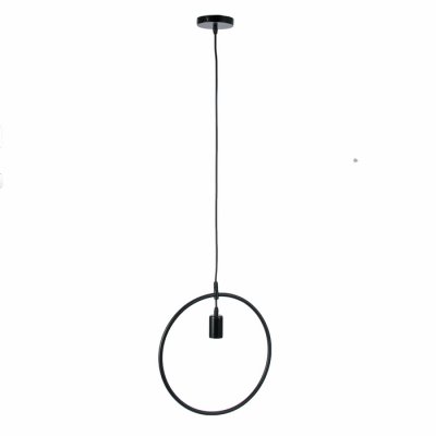 Люстра подвес "Круг" E27 1х40Вт черный 32х32х32 см