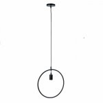 Люстра подвес "Круг" E27 1х40Вт черный 32х32х32 см