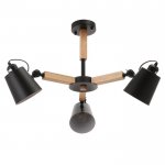 Люстра "Джинет" E27 3х60Вт черный 80х80х30 см