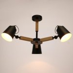 Люстра "Джинет" E27 3х60Вт черный 80х80х30 см