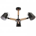 Люстра "Джинет" E27 3х60Вт черный 80х80х30 см