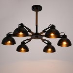 Люстра "Джоелл" E27 6х60Вт черный 80х80х30 см