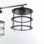 Люстра  "Аган" E27 3х60Вт черный-серебро 53х53х30 см