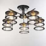 Люстра "Аган" E27 5х60Вт серебро 53х53х30 см