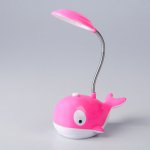 Лампа настольная "Кит" МИКС 14 LED (2 режима работы, выдвижная розетка) 9х14х26 см