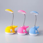 Лампа настольная "Кит" МИКС 14 LED (2 режима работы, выдвижная розетка) 9х14х26 см