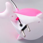 Лампа настольная "Кит" МИКС 14 LED (2 режима работы, выдвижная розетка) 9х14х26 см