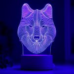 Светильник "Волк" от сети 9,5x11,5x20 см