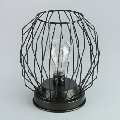 Ночник "Гараж" чёрная от батареек 2xААА 19х16х16 см