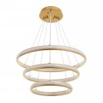 Люстра "Орбита" 3x75W LED 3000K/4000K золото 50x50x30 см