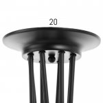 Люстра "Линии" 8x40W E27 черный 107x75x18 см