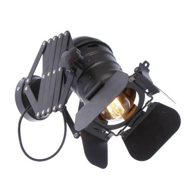 Светильник "Кино" 1x60W E27 (регулировочный механизм) черный 30x30x94 см