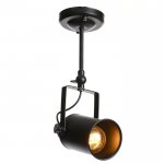 Светильник "Линза" 1x60W E27 черный11x11x24 см