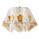 Люстра подвес "Джули" E27 1х60Вт красн./кор./желт. 27х42х100 см