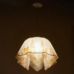 Люстра подвес "Джули" E27 1х60Вт красн./кор./желт. 27х42х100 см