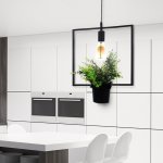 Светильник "Квадрат" черный 1x40W E27 12x34x48 см