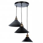 Светильник "Грегори" черный 3x40W E27 52x52x92 см