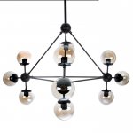 Светильник "Молекула" черный 10x40W E27 92x92x51 см