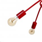 Светильник "Узел" красный 5x40W E27 85x85x40 см