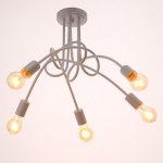 Светильник "Узел" белый 5x40W E27 85x85x40 см