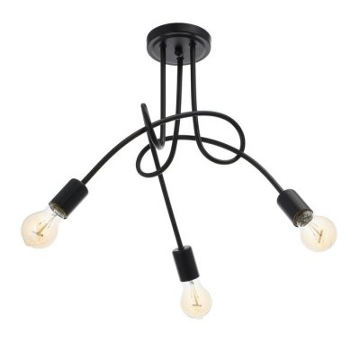 Светильник "Узел" черный 3x40W E27 85x85x40 см