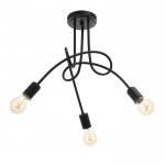 Светильник "Узел" черный 3x40W E27 85x85x40 см