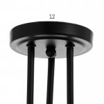 Светильник "Узел" черный 3x40W E27 85x85x40 см