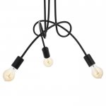 Светильник "Узел" черный 3x40W E27 85x85x40 см