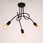 Светильник "Узел" черный 3x40W E27 85x85x40 см