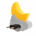 Ночник "Полумесяц" 0,1W LED (датчик освещ, переходник, от 220V) 3.5x9x10 см