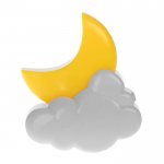 Ночник "Полумесяц" 0,1W LED (датчик освещ, переходник, от 220V) 3.5x9x10 см