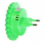 Ночник пластик от сети "Цветы на цветке" МИКС 7,5х7,5х2,7 см