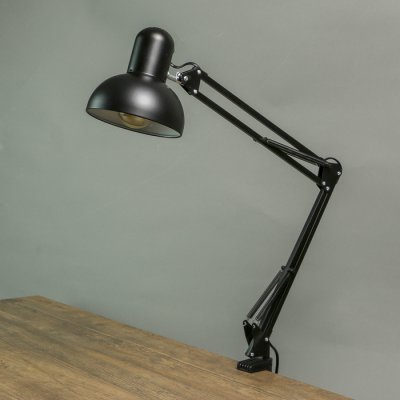 Лампа настольная на шарнире 800 Лампа настольная на шарнире 800 "Крус, чёрная" E27 40W