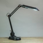 Лампа настольная 102 "Степ, чёрная" КЛЛ 11W