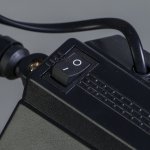 Лампа настольная 102 "Степ, чёрная" КЛЛ 11W