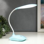 Лампа настольная LED 20 диодов "Электро" сенсор, 3 режима, USB, АКБ 27х12х10 см МИКС