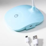 Лампа настольная LED 20 диодов "Электро" сенсор, 3 режима, USB, АКБ 27х12х10 см МИКС